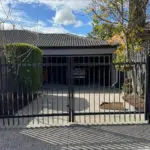 100mm gap Aluminium Vertical Blade Double Swing Gates - Popular aluminium driveway gates for Melbourne homes
