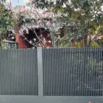 Angled Vertical Blade Fence Panel