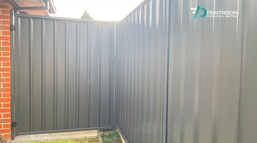 colorbond single swing gate side gate installed by Pentagon Fencing & Gates in Melbourne