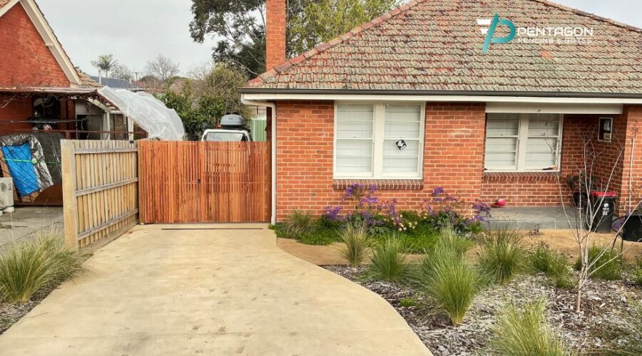 pedestrian access gate installed by Pentagon Fencing & Gates in Melbourne - side gate