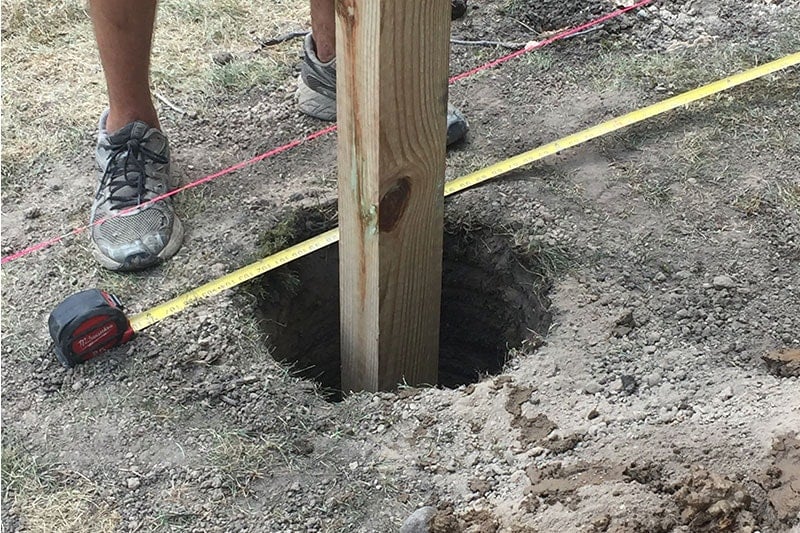 Fence Post In Hole
