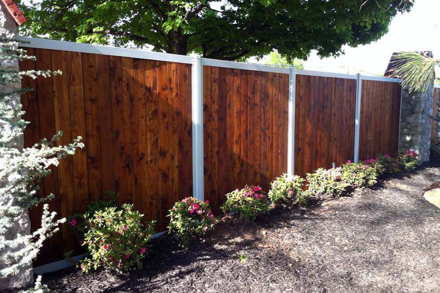 Building a Wood Fence with Metal Posts