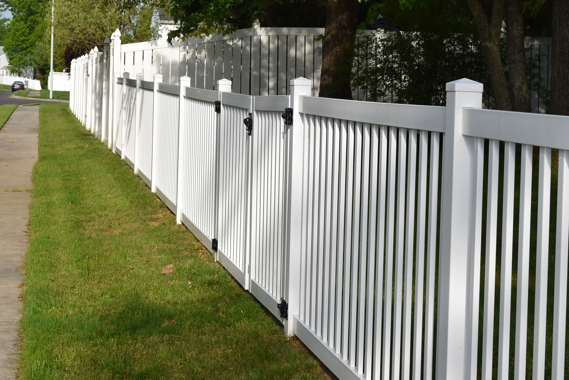 Fence Installation- Classic white PVC fences
