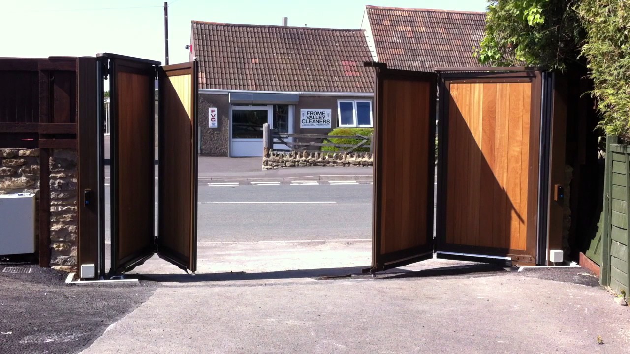 Bi-folding gates are another space-saving option