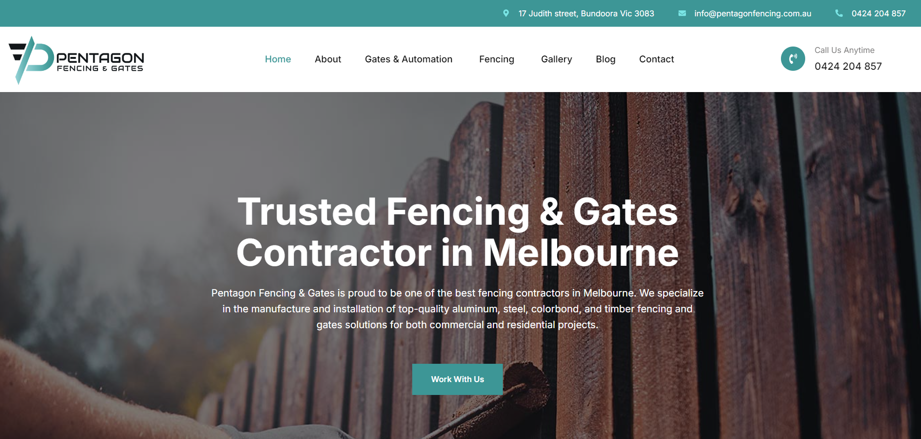 pentagon fencing and gates website - Fencing Contractor in Melbourne - Fencing contractor near me