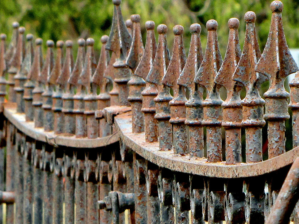 Rust and Corrosion on Metal Fences