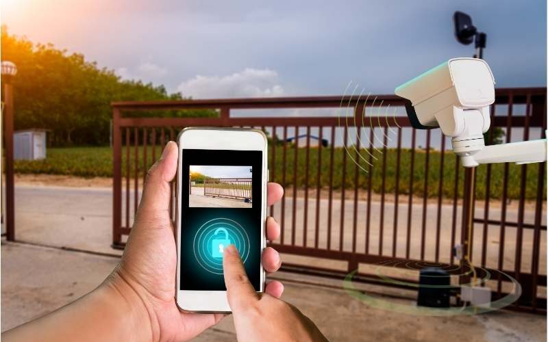 controlling your electric gate via smartphone.