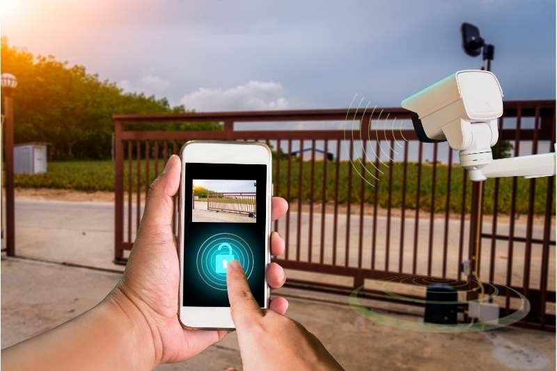 controlling your electric gate via smartphone.