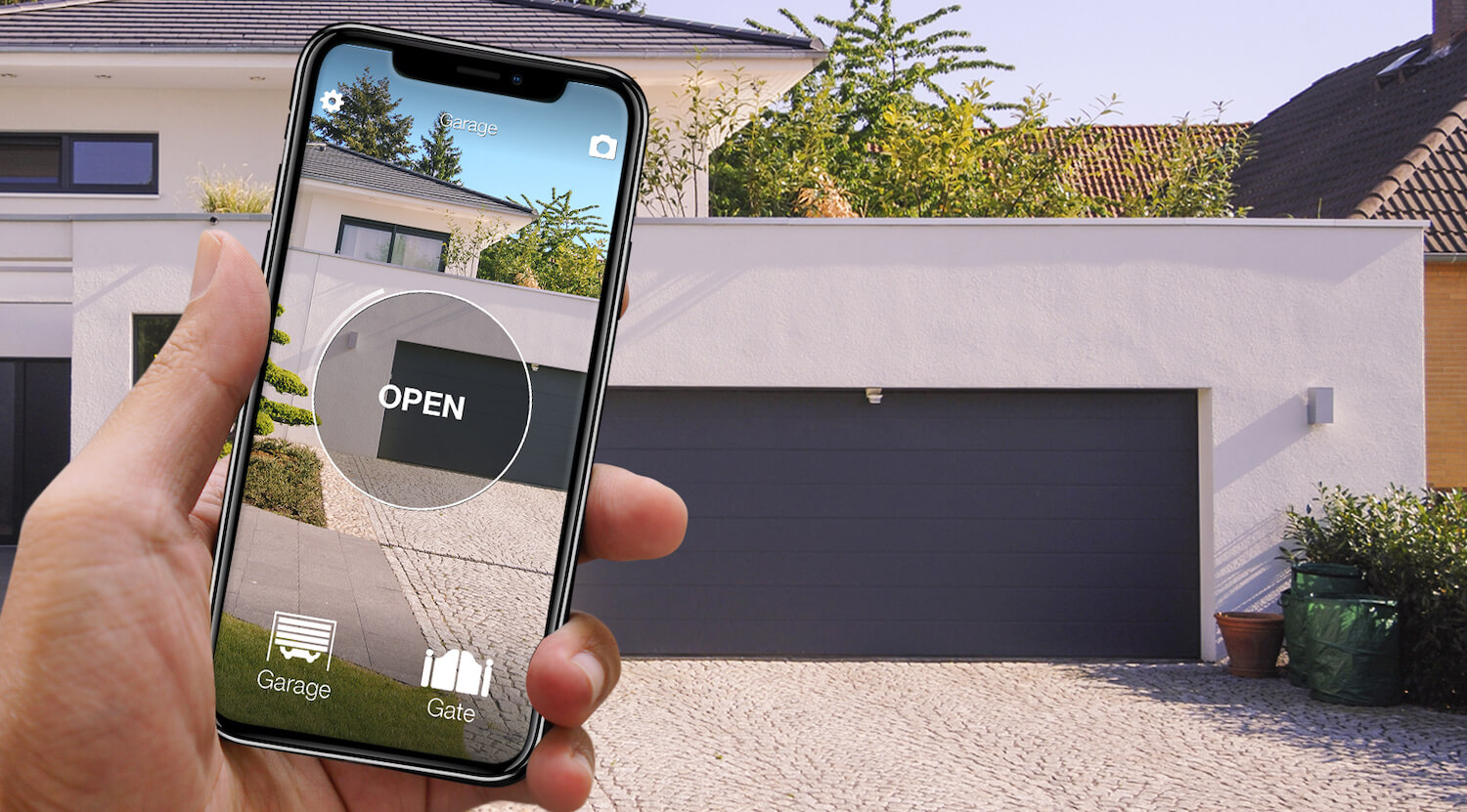 controlling your electric gate via smartphone.