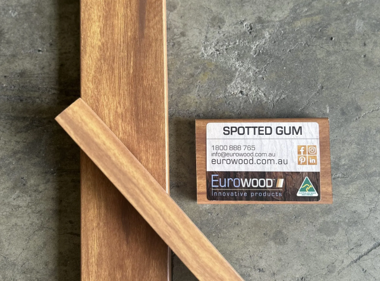 Spotted Gum wood-look aluminium fencing