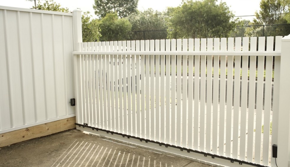 aluminium vertical slat sliding gate
