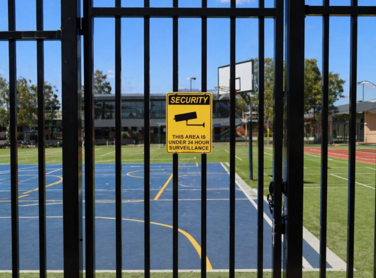 Commercial-steel-pedestrian-swing-gate