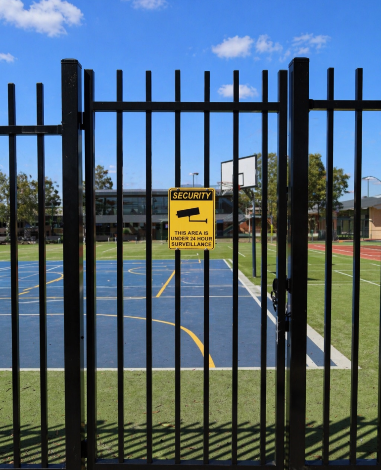 Commercial-steel-pedestrian-swing-gate