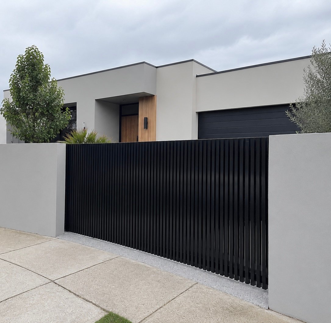 Aluminium Batten Fencing Melbourne: Feature Screens, Facades and Boundary Fencing 5 aluminium batten sliding gate melbourne