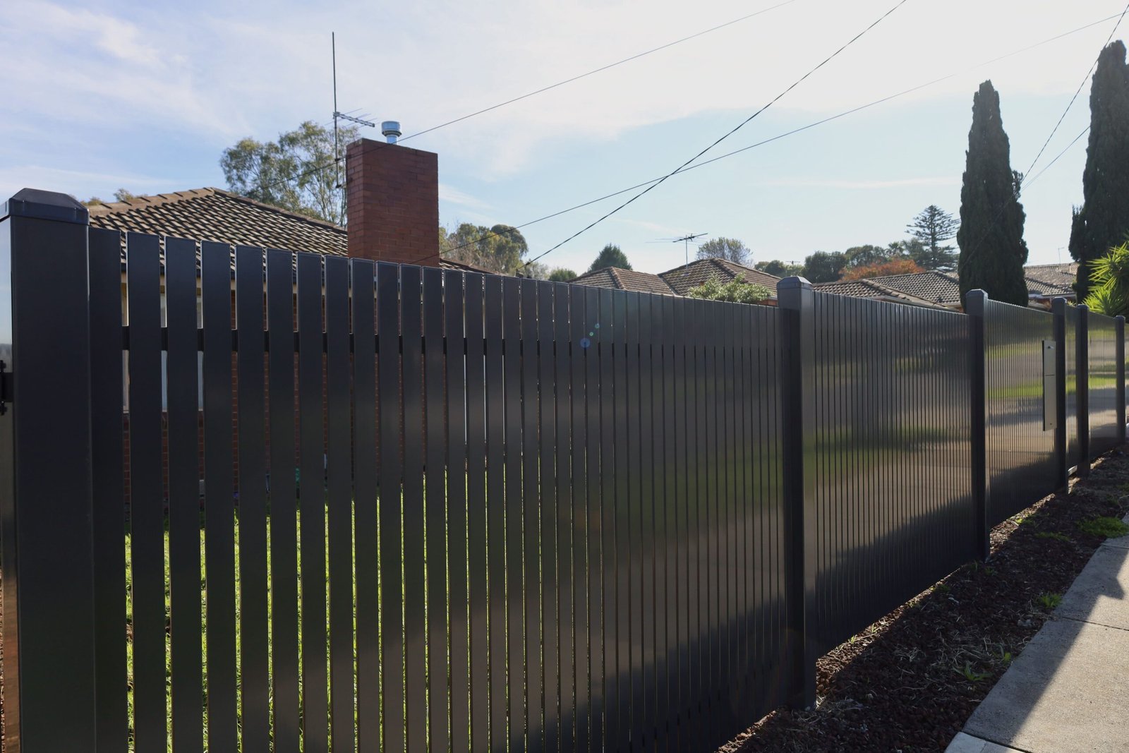 aluminium vertical slat privacy fencing melbourne vic
