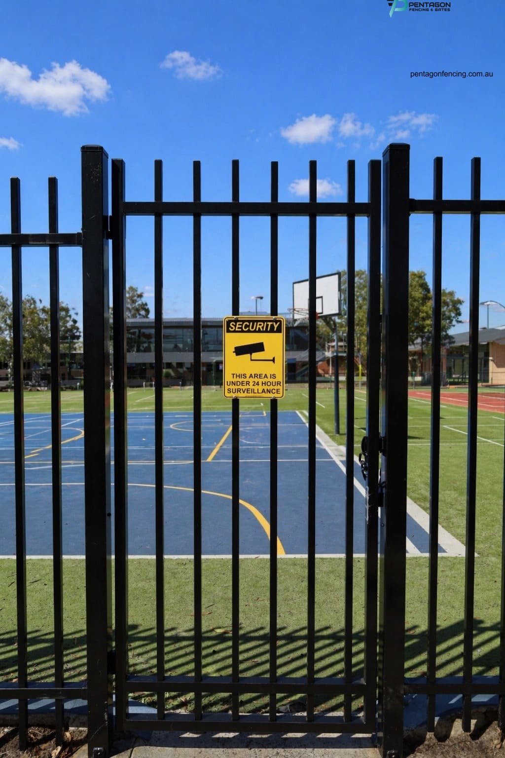 Steel Gates Melbourne: Matching Sliding, Swing and Pedestrian Gates to Security Fencing 4 security steel swing gate for schools melbourne