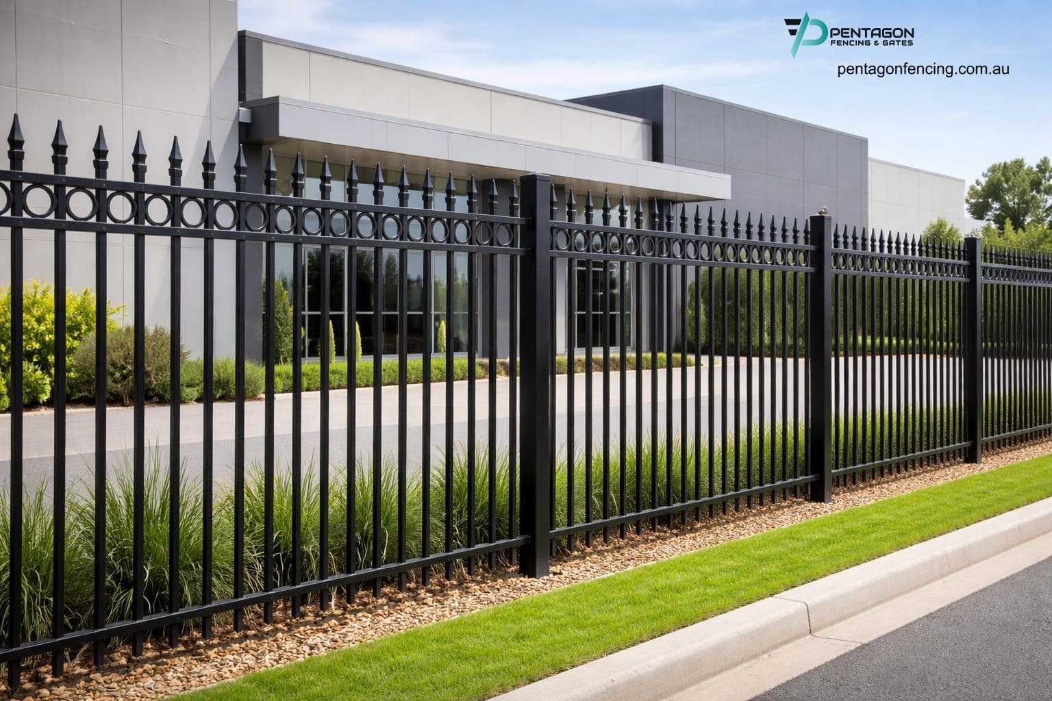 Tubular Steel Fencing Melbourne: Flat Top, Ring Top, Loop Top and Spear Top Styles Compared 4 steel tubular ring spear top fencing