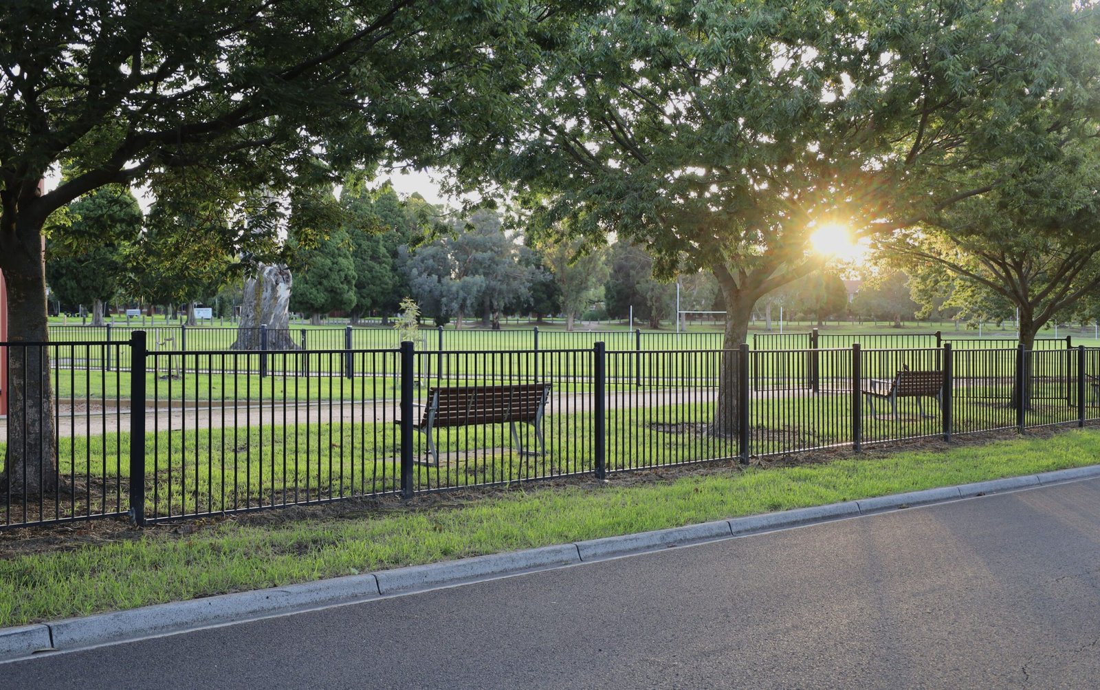 tubular steel fencing public parks